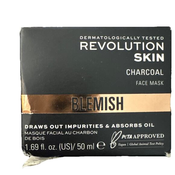 Revolution Skin Blemish Charcoal & Glycolic Acid Face Mask Cream 1.69 oz. - Picture 1 of 5